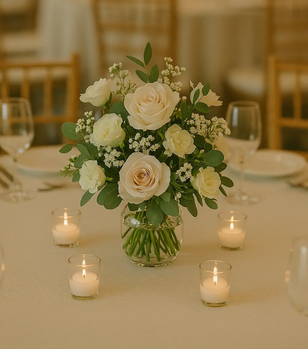 A floral centerpiece